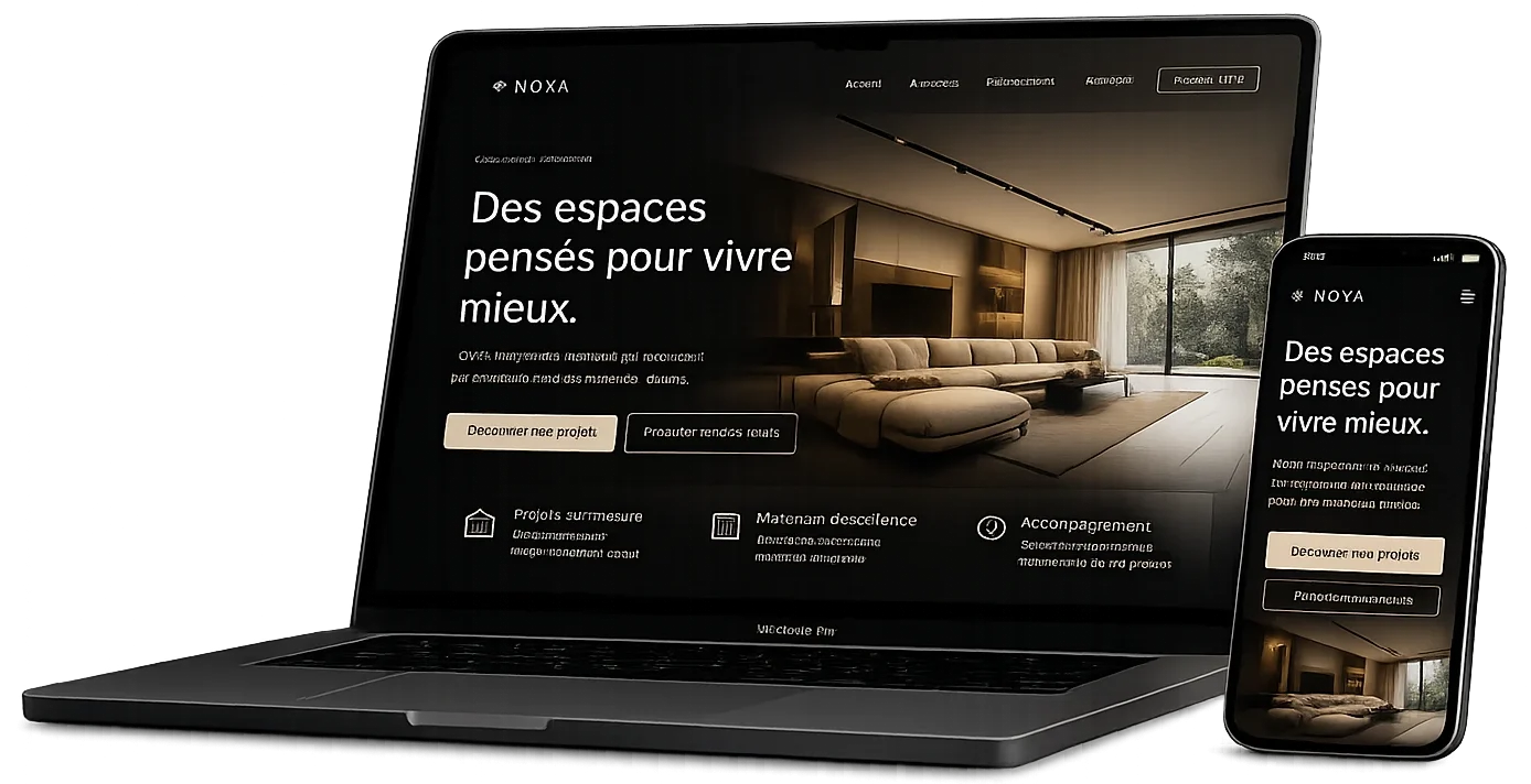Mockup site internet JD Group sur ordinateur et mobile